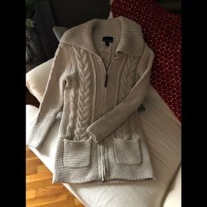 Cynthia Rowley cable zip sweater